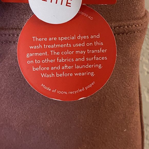 New Spanx Faux Suede Leggings Womens Pants Ankle Skinny Stretch Rich Rose S/P - Picture 5 of 13